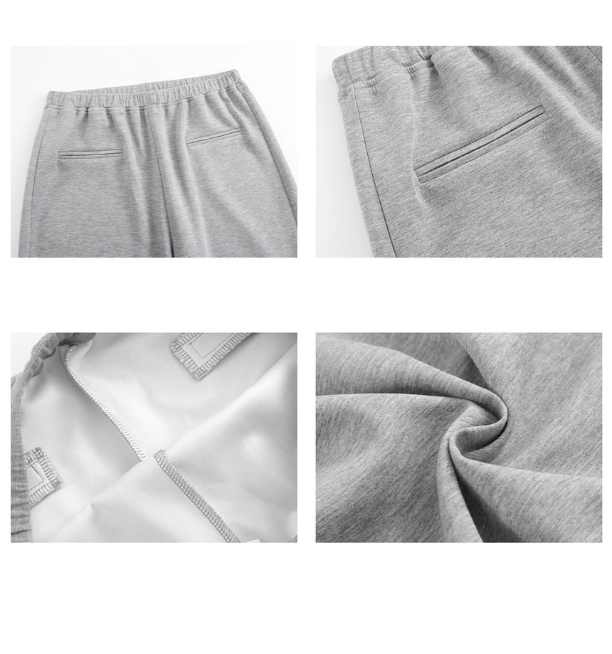High Waist Plain Wide Leg Sweatpants