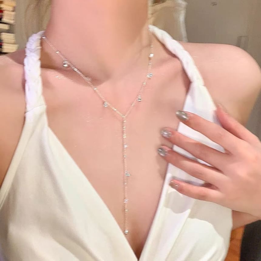 Lariat Necklace Bead Chain Station