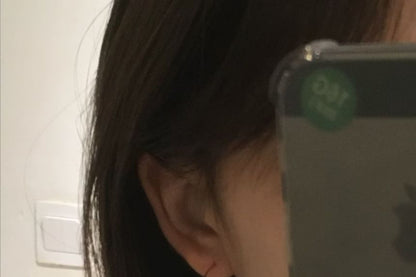 Earring Faux Open Hoop Pearl Drop