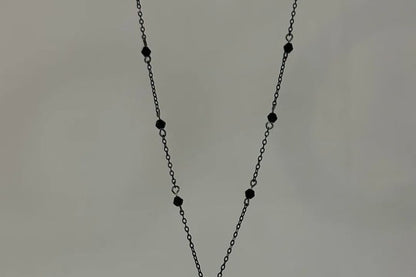 Necklace Faux Chain Crystal Station