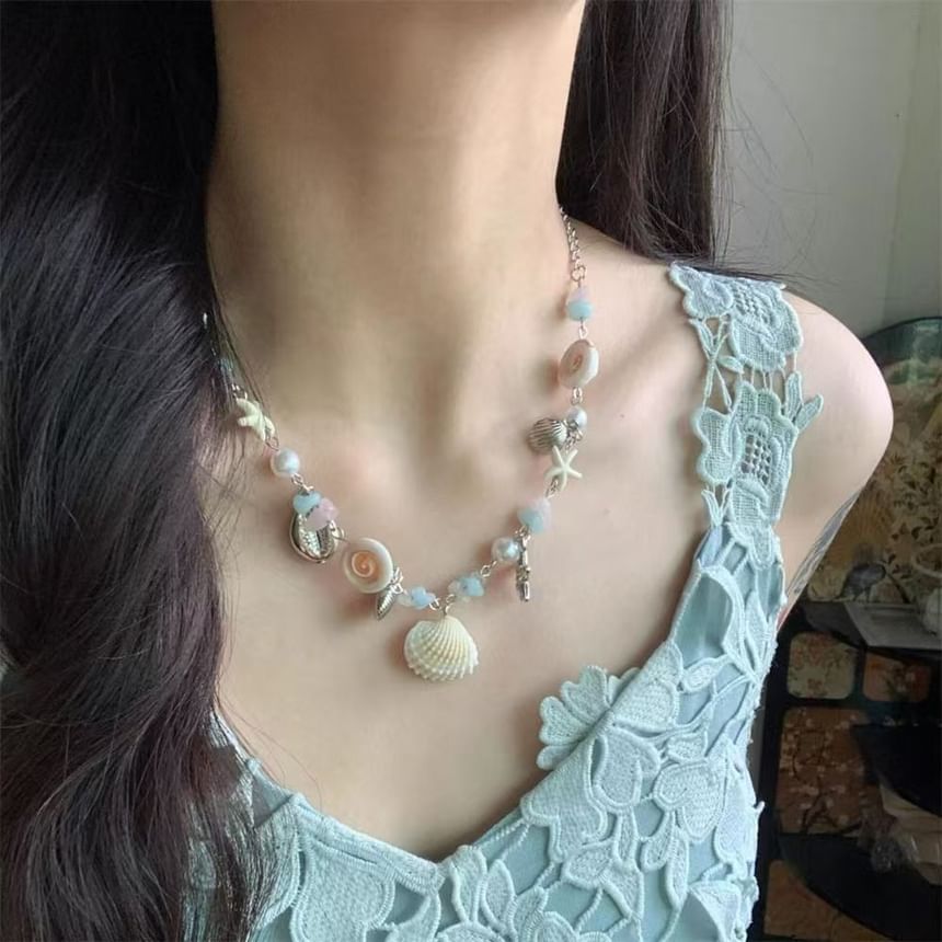 Necklace Faux Shell Starfish Pearl