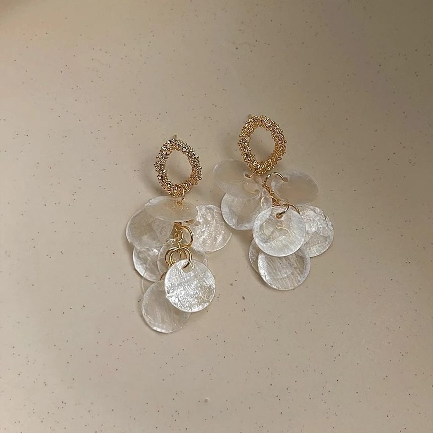 Earring Drop Shell Fringed