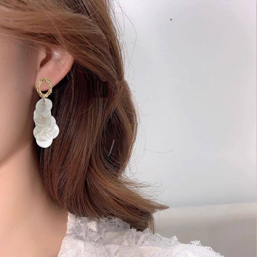 Earring Drop Shell Fringed