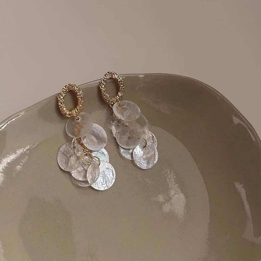 Earring Drop Shell Fringed