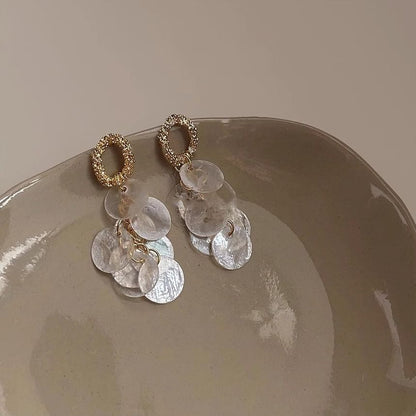 Earring Drop Shell Fringed