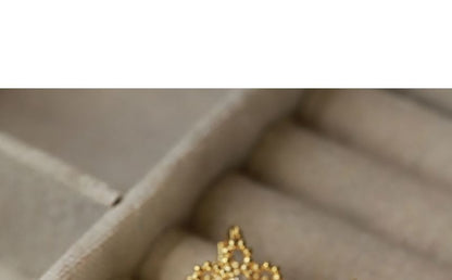 Earring Huggie Rhinestone Flower