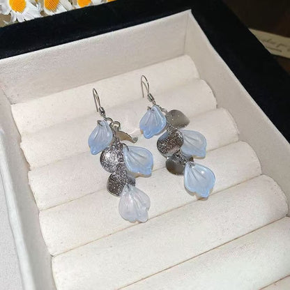 Fringed Hook Shell Drop Earring