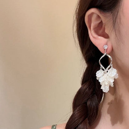 Rhinestone Shell Earring Chandelier