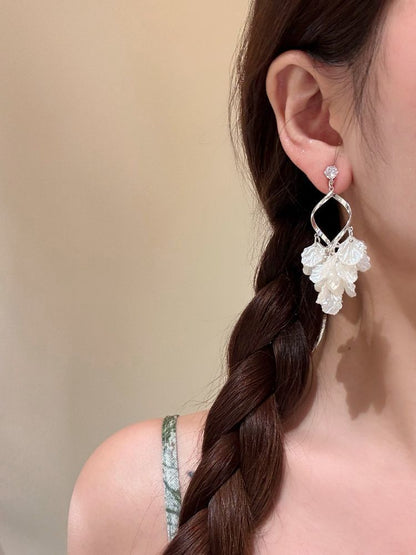 Rhinestone Shell Earring Chandelier