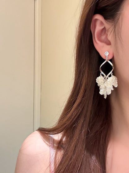 Rhinestone Shell Earring Chandelier