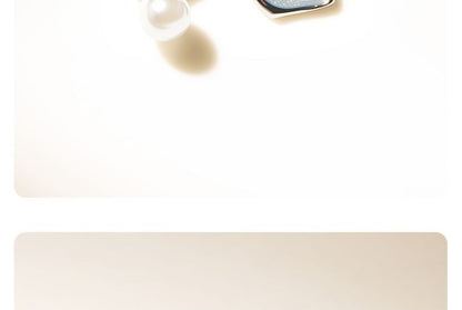 Faux Drop Glitter Asymmetrical Earring Pearl