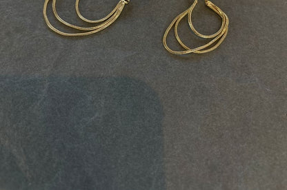Hoop Sterling Earring Layered 925 Silver