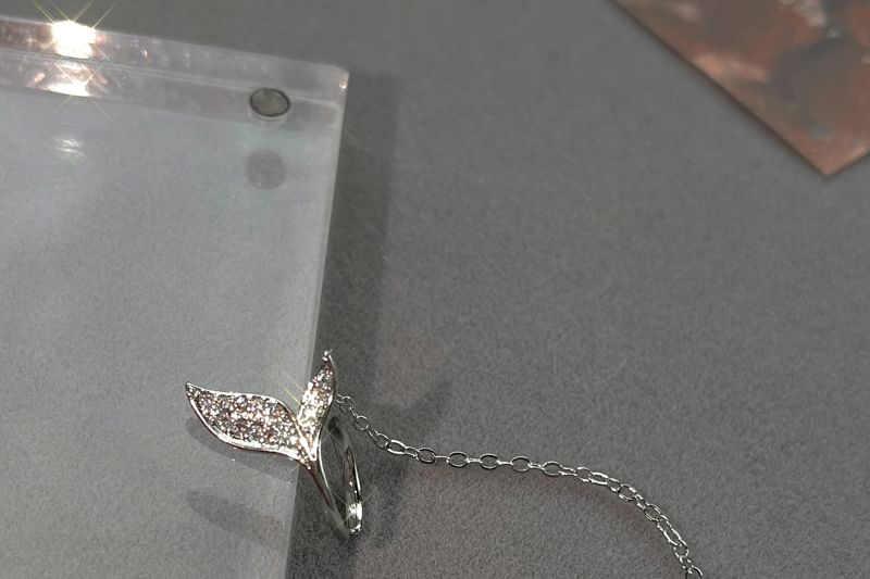 Silver Cuff Sterling Fish Ear 925 Tail Chain