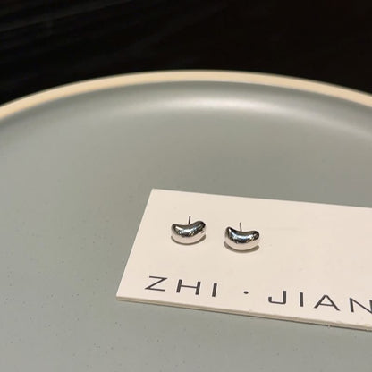 Stud Sterling Bean 925 Silver Earring