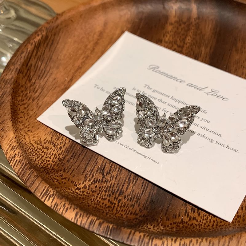 Ear Rhinestone Butterfly Cuff