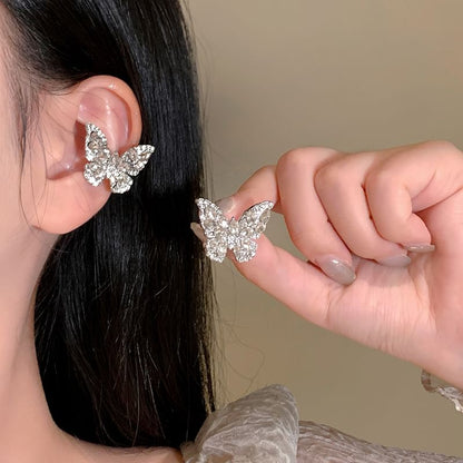 Ear Rhinestone Butterfly Cuff