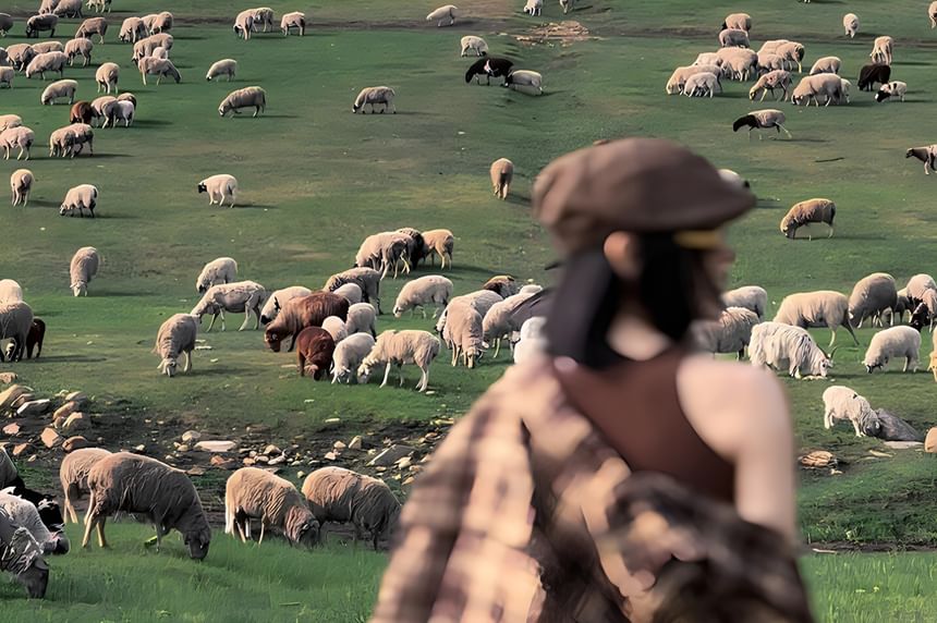 Crew Neck Plain Crop Tank Top / High Waist Shorts / Long-Sleeve Plaid Shirt / Set