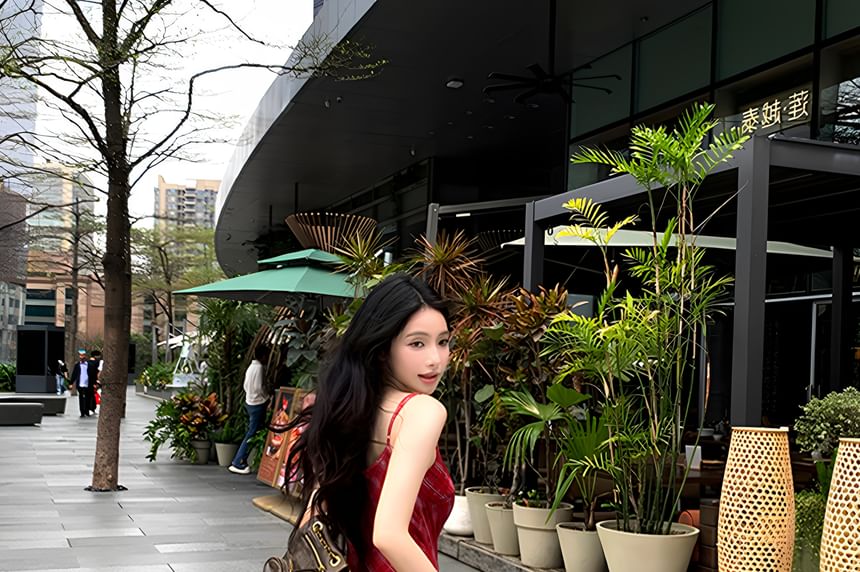 Spaghetti Strap Scoop Neck Plaid Maxi Sundress / Belt / Set