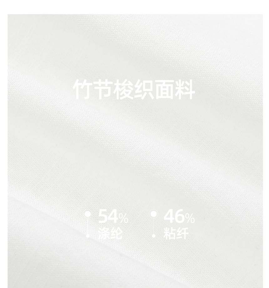 Long-Sleeve V-Neck Lace Trim Button-Up Blouse