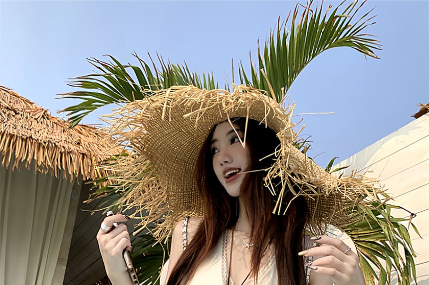 Sleeveless V-Neck Plain Peplum Lace Trim Top / High Waist Tiered Maxi A-Line Skirt / Set (Various Designs)