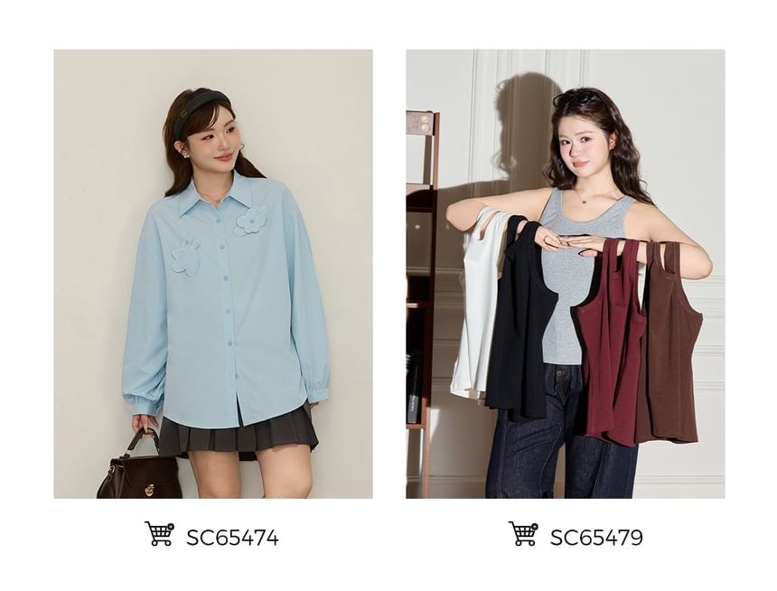 Drawstring Waist Plain Wide Leg Pants