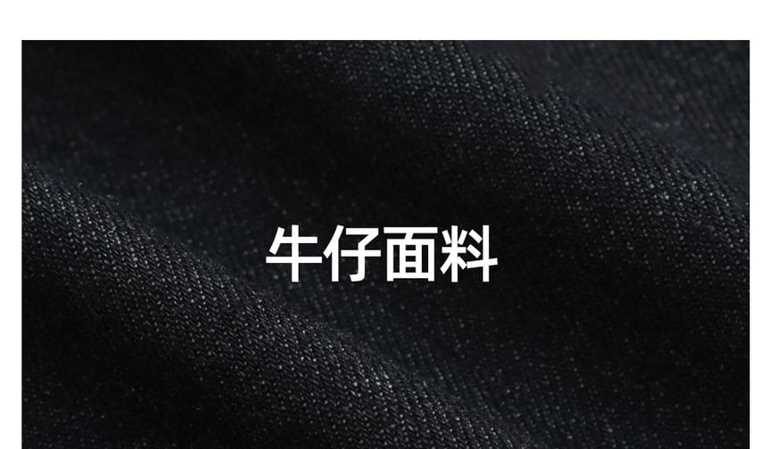 Long Sleeve Tie Neck Floral Print Midi A-Line Dress / Round Neck Unwashed Button Denim Jacket