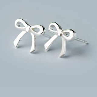 925 Silver Sterling Earring Bow