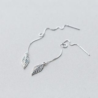 Sterling Earring Silver 925 Leaf Drop