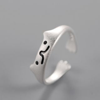 Open Silver Cat Ring Sterling 925