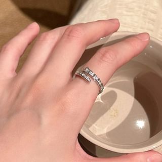 Ring Open Snake Rhinestone