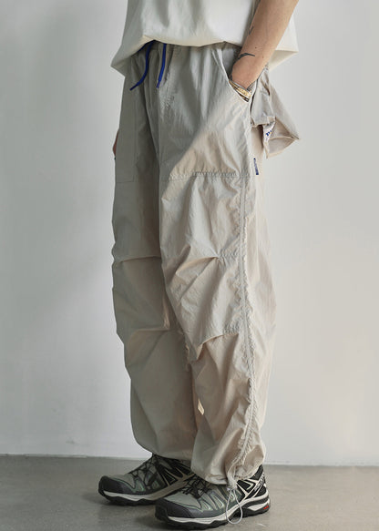 Baumwolle Taille Taschen Sommer Elastische Grau Herren Leichte Hose
