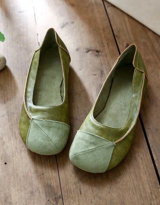 Light-weight Retro Leather Flats for Women Ada Fashion