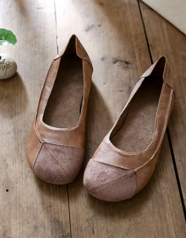 Light-weight Retro Leather Flats for Women Ada Fashion