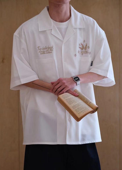 Hemden Armee Halbarm Grün Eis Männer Taschen Lose Druck Seide