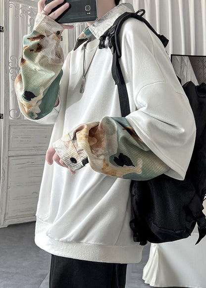 Lose Patchwork Falsche Zwei Schwärzliche Stücke Grün Pan Kragen Peter