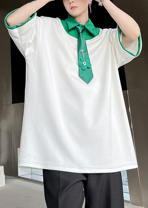 Patchwork Shirts Herren Original Polo Design Grün Lose Baumwolle