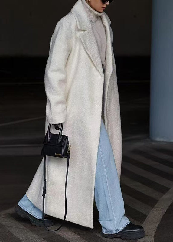 Manteau col kaki poches bouton printemps Peter Long Loose Pan