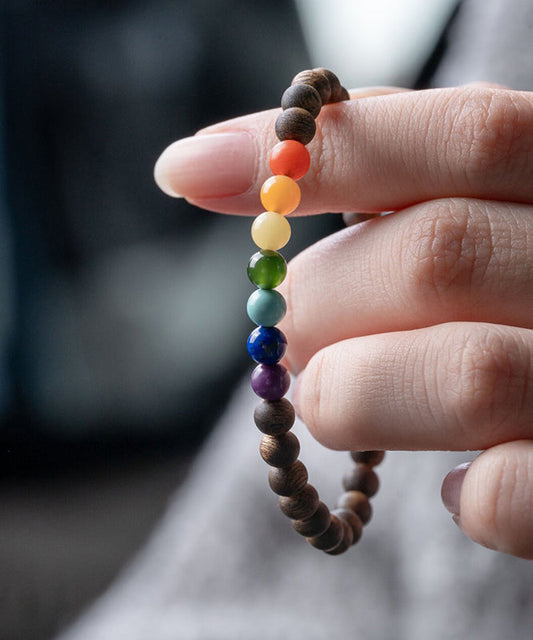Loses Regenbogen-Armband mit handgefertigten Xiaomi-Perlen YI047