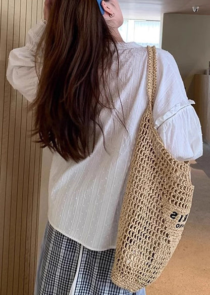 Weißes Spitzen-Baumwollhemd mit ausgestelltem Arm und Rüschen