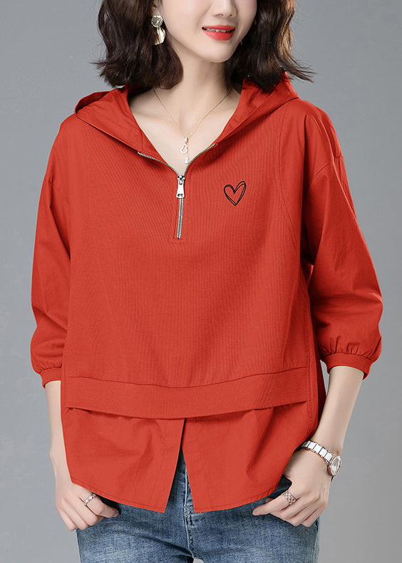 Patchwork Reißverschluss Lose Gelb Tops Mit Kapuze Sommer Baumwolle