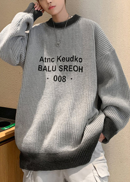 Lose Gelb Tie Dye Brief Stricken Männer Pullover Winter RC026