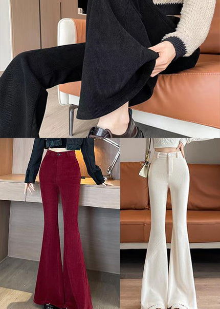 Moderne weiße Slim Fit Schlaghose aus Baumwolle Frühling YP002