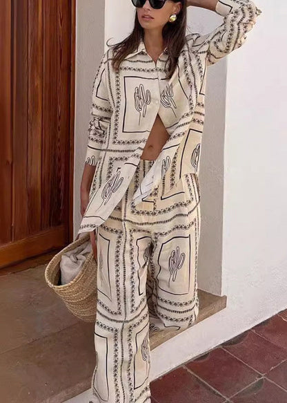 Hemden Pan Hose Bein Kragen Print Und Weiß Breite Natürliche Peter