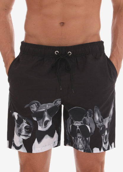 Shorts Up Herren Taille Neue Elastische Spitze Sommer Druck Schwarz Baumwolle