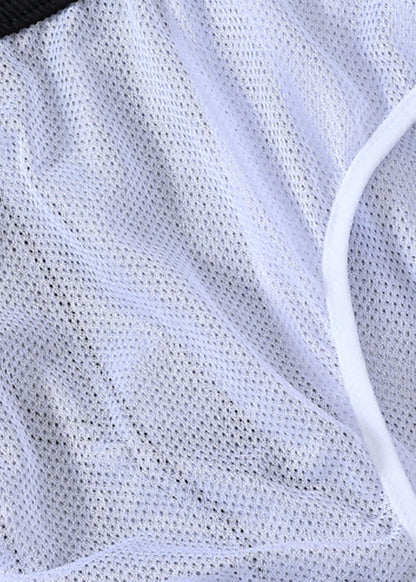 Shorts Up Herren Taille Neue Elastische Spitze Sommer Druck Schwarz Baumwolle