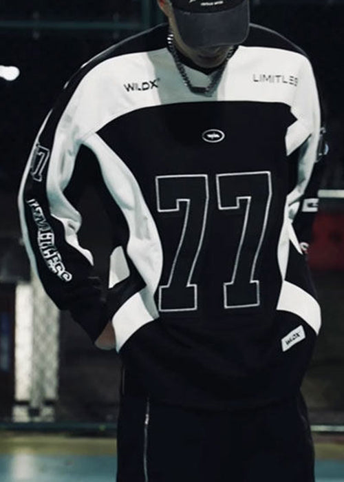 Chemise homme en coton patchwork noir à col montant, imprimé printemps