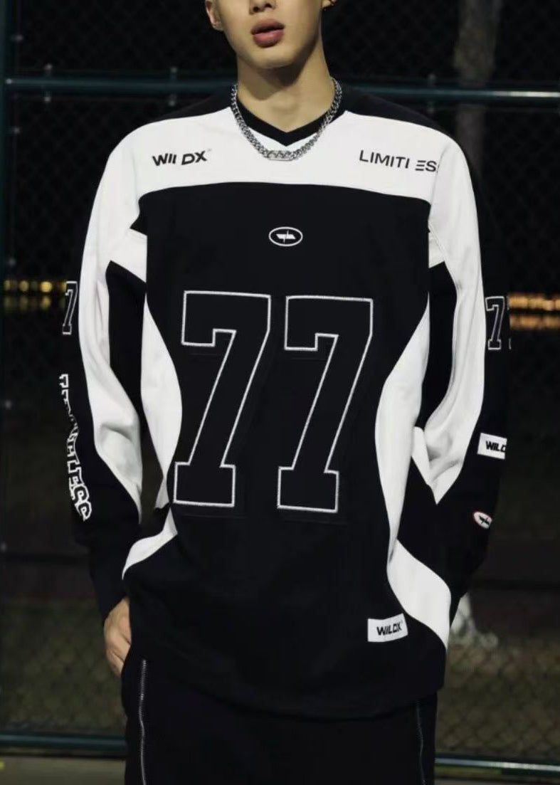 Chemise homme en coton patchwork noir à col montant, imprimé printemps