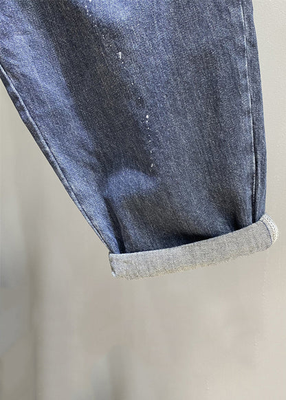 Nouvelle combinaison en jean bleu avec poches à boutons sans manches KK004