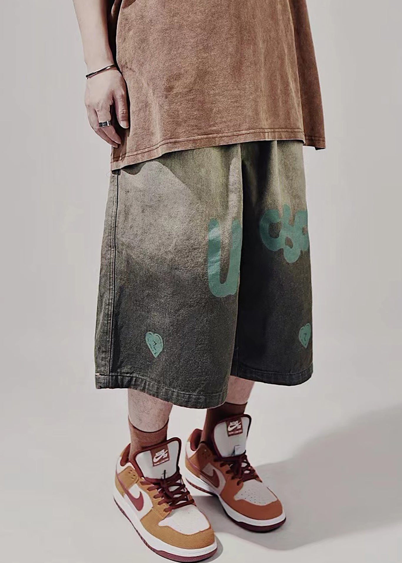 Print Lace New Waist Shorts Up Blue Summer Mens Elastic