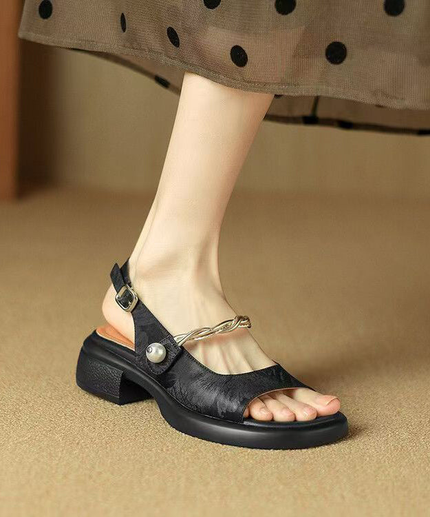 Neue Grün Retro Sandalen mit Blockabsatz im chinesischen Stil, Peep Toe KJ066